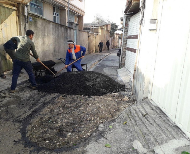 از آسفالت در بلوار کشاورز تا عملیات نصب جدول در کمربندی غربی