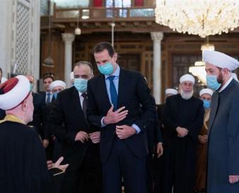 برپایی نماز عید سعید فطر در دمشق با حضور بشار اسد