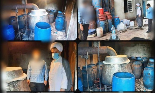 کشف کارگاه بزرگ تولید مشروبات الکلی دستساز در شهرستان بابل +تصاویر