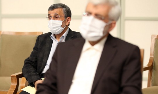 حضور احمدی‌نژاد در دیدار با رهبر انقلاب