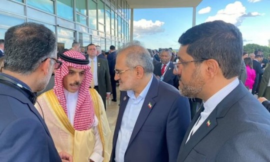 دیدار معاون رئیسی با وزیر امور خارجه عربستان سعودی