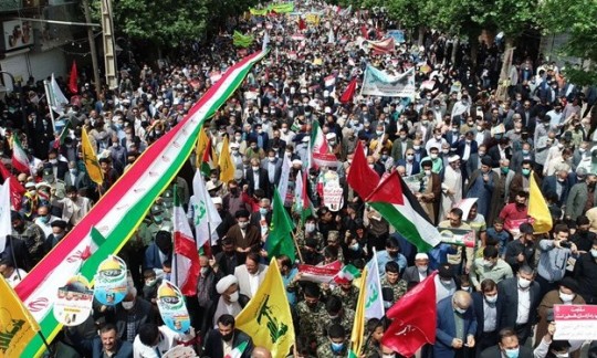 حضور کم نظیر مردم ایران در راهپیمایی روز قدس برای روزشماری پایان اسرائیل