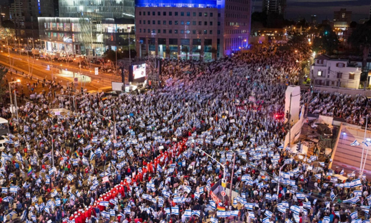 300 هزار نفر علیه کابینه نتانیاهو شعار دادند  