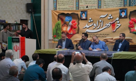 حضور خضریان و ثابتی در شهرک شهید هاشمی‌نژاد تهران